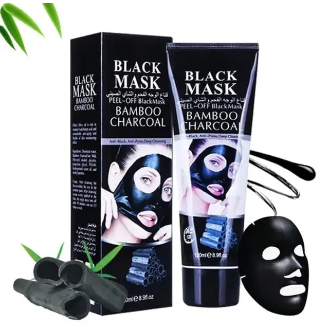 Bamboo Charcoal Peel-Off Black Mask - Blackhead Remover Mask.