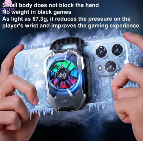 Rechargeable Universal Mini Mobile Phone Cooling Fan Radiator Turbo Hurricane Game Cooler Cell Phone Cool Heat Sink USB powered/ Rechargeable Chicken King Refrigeration Artifact Game Cooling Cooling Cooling Back Clip Live Streaming