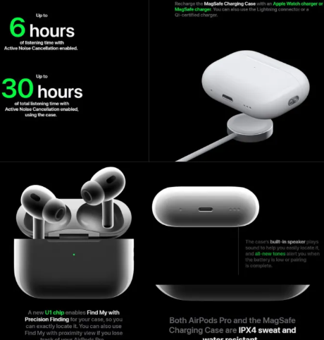 Airpods pro 2nd generation ANC in Ear Noise Cancelling wireless Headphone- Bluetooth Earbuds